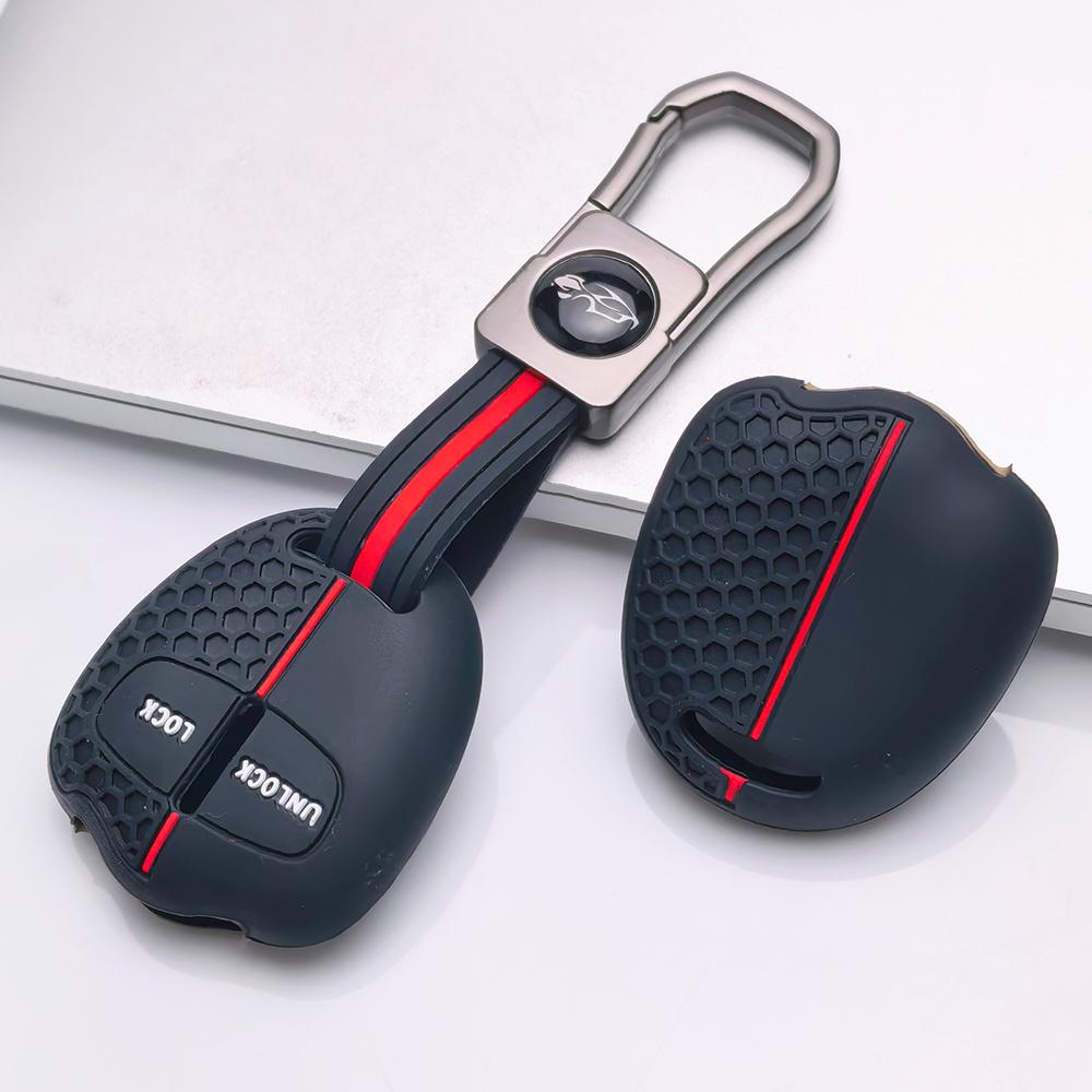 Sleutelhangerhoesje voor Mitsubishi Pajero Sport Lancer EX Outlander ASX Colt Grandis met Sleutelhanger Krasbestendig Oppervlak Schokbestendige Structuur