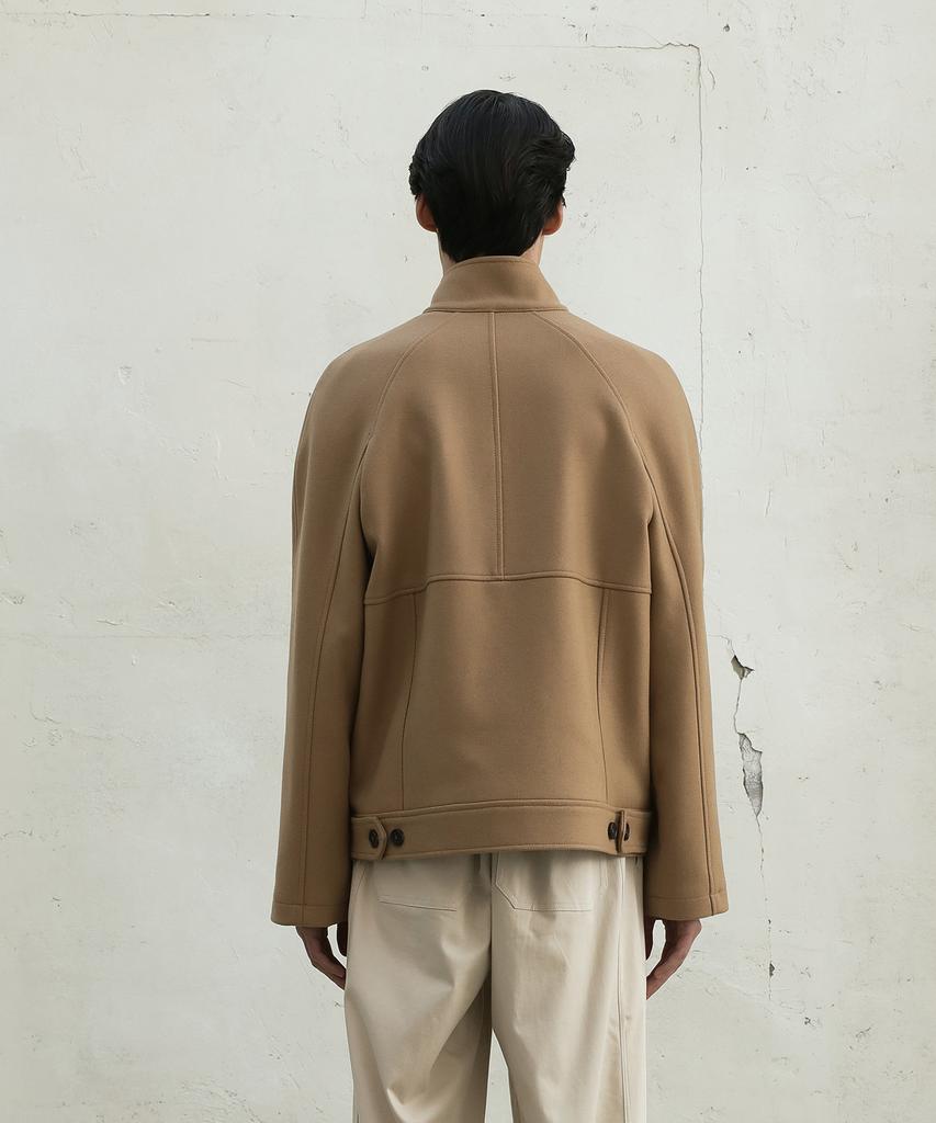 Fillchic Bellandi Wool Harrington Jacket (Beige)