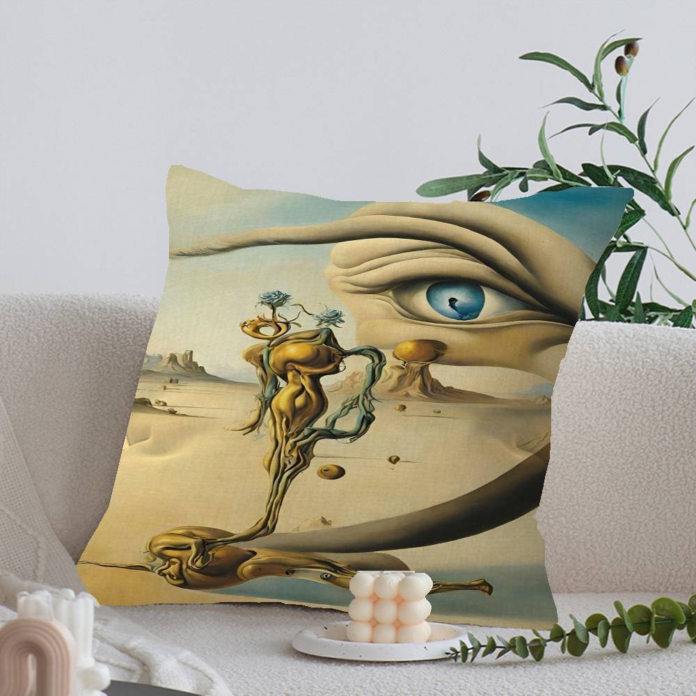 Surrealism Famous Artwork By Salvador Dali Pillow Gift Home Office Decoration Bedroom Sofa Car Cushion Cover Case X