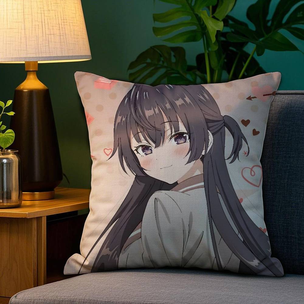 A-Alya Hides Feelings Pillow Case Plush Fabric Soft Double Sided Print Sofa Cushion Cover Throw Pillow Covers