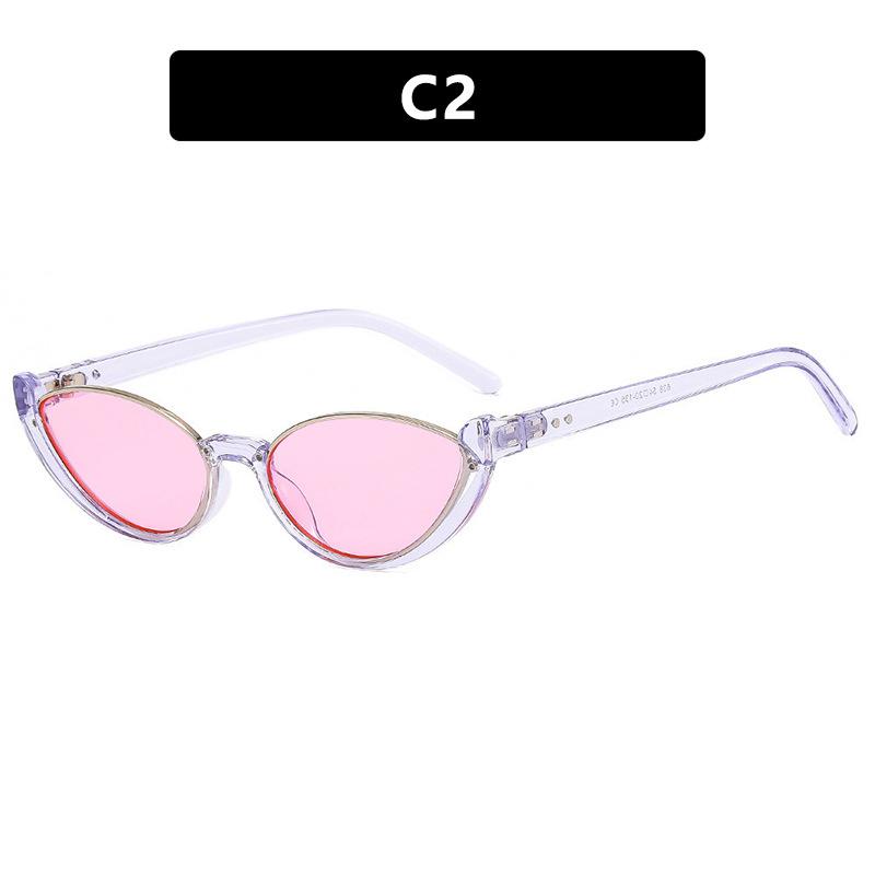 Popular Fashion Small Cat Eye Sunglasses Women Black Leopard Shades UV400 Sun Glasses Female Half Frame Eyewear