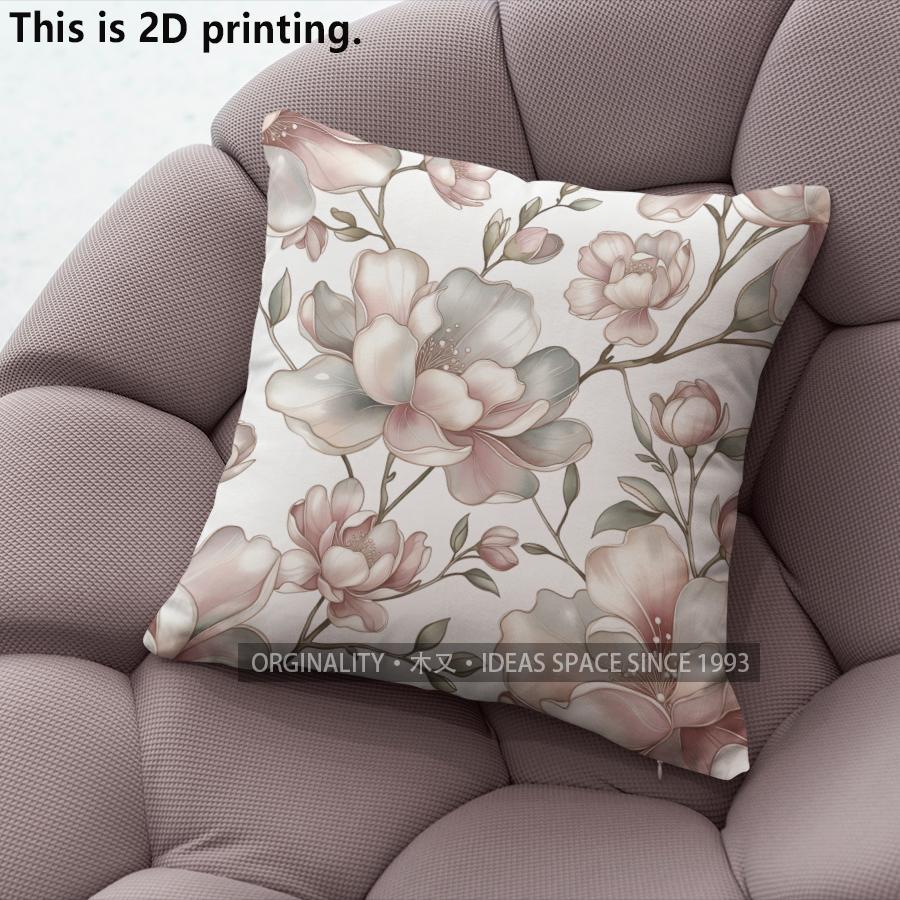 Housses de coussin florales roses Housse de coussin Convient pour canapé chambre voiture Housse de coussin