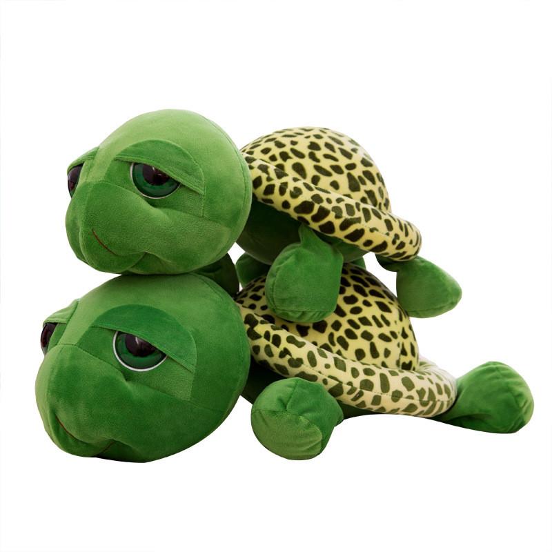 Peluche de Tortuga de Ojos Grandes de Dibujos Animados con Terciopelo de Cristal Suave para Regalo de Niños y Niñas