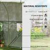 Tunnel Greenhouse 500x200x205 cm Garden Greenhouse with Roll-Up Door and 8 Windows PE Cover 140 g/m² White