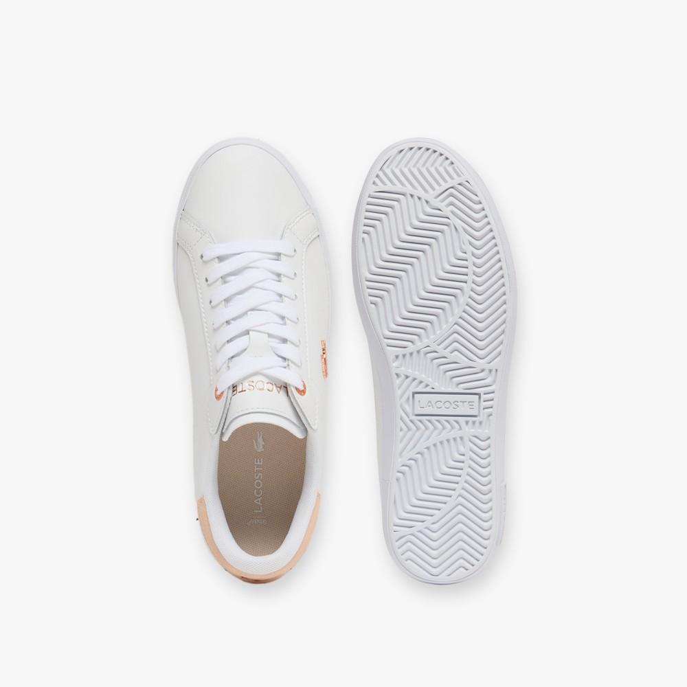 Lacoste נעלי סניקרס מעור לנשים Powercourt RZ0193W56G1Y9