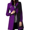 Autumn and Winter Long Woolen Women's Coat Zipper Jacket Double-breasted