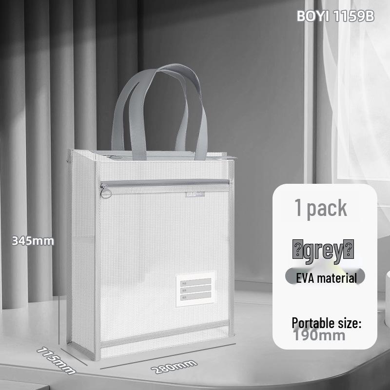 Transparent Double-Layer Mesh Tote: Student Exam Document Organizer