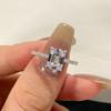 Diamantring Dames Rechthoekige Ring 2 Karaat Klassieke Vierklauw Diamantring Sieraden Sieraden
