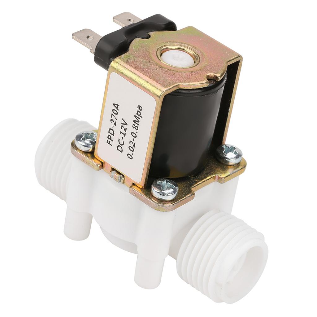12V G12" NC Plastic Electrical Inlet Solenoid Water Valve for Water Dispense