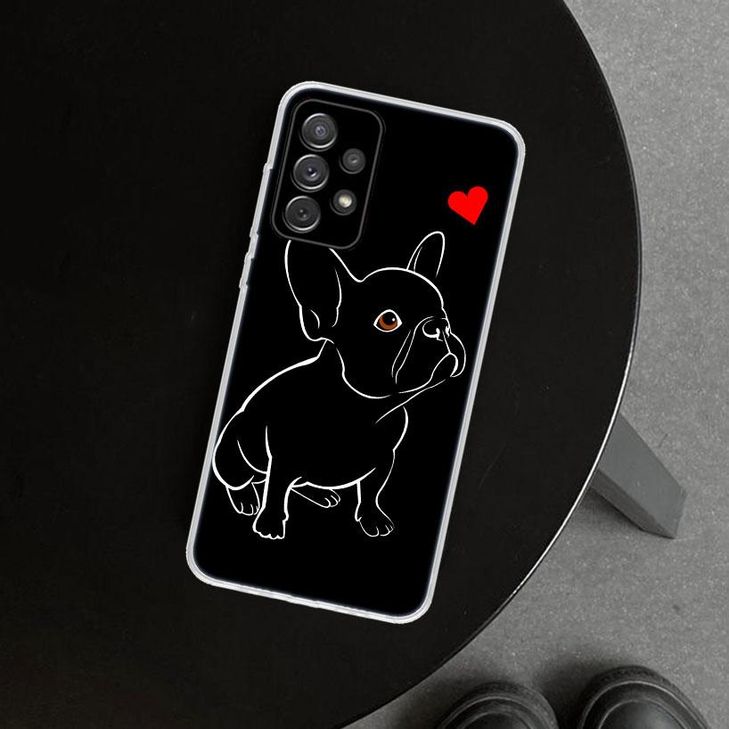 Französische Bulldogge Schwarz Weiß Handyhülle Cover Für Samsung Galaxy A12 A22 A32 A52 A72 A02S A51 A50S A31 A20S A10S Note 20 Ultra 10