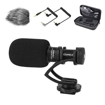 Comica Video Microphone B External Microphone Shotgun Microphone Mini Microphone for Smartphone Condenser Microphone Unidirectional Windshield Muff