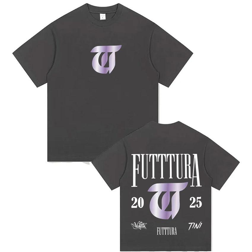 Tini Stossel Futtura Tour 2025 Album Merchandise Tshirt for Men and Women Pop Music Cotton Short Sleeved Retro Style