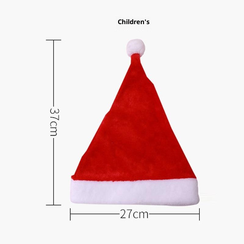 New 1PCS Christmas Decorations Plush Santa Hats Red Santa Hats For Adults And Children