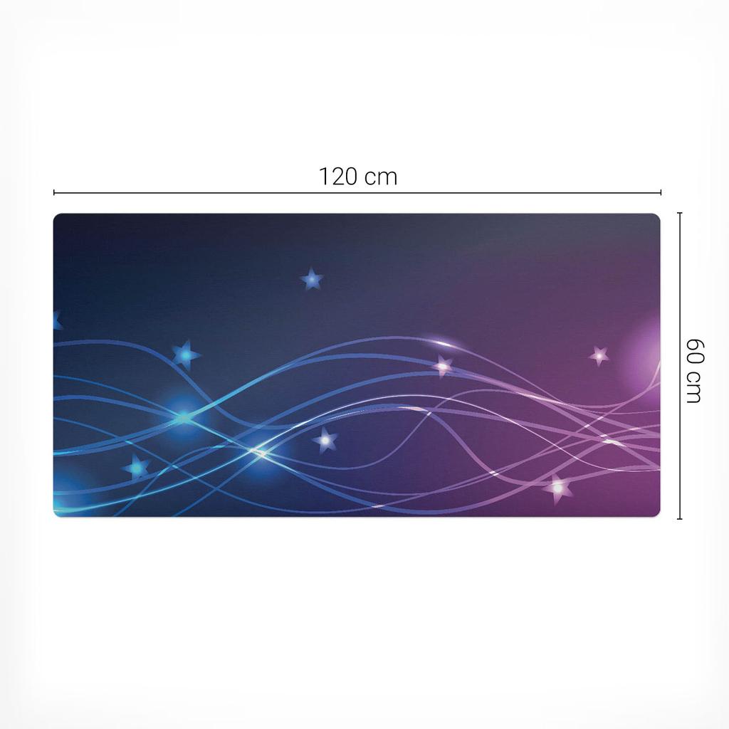 Vinyl Desk Pad with Print Waves and Stars At Night 120X60 Cm