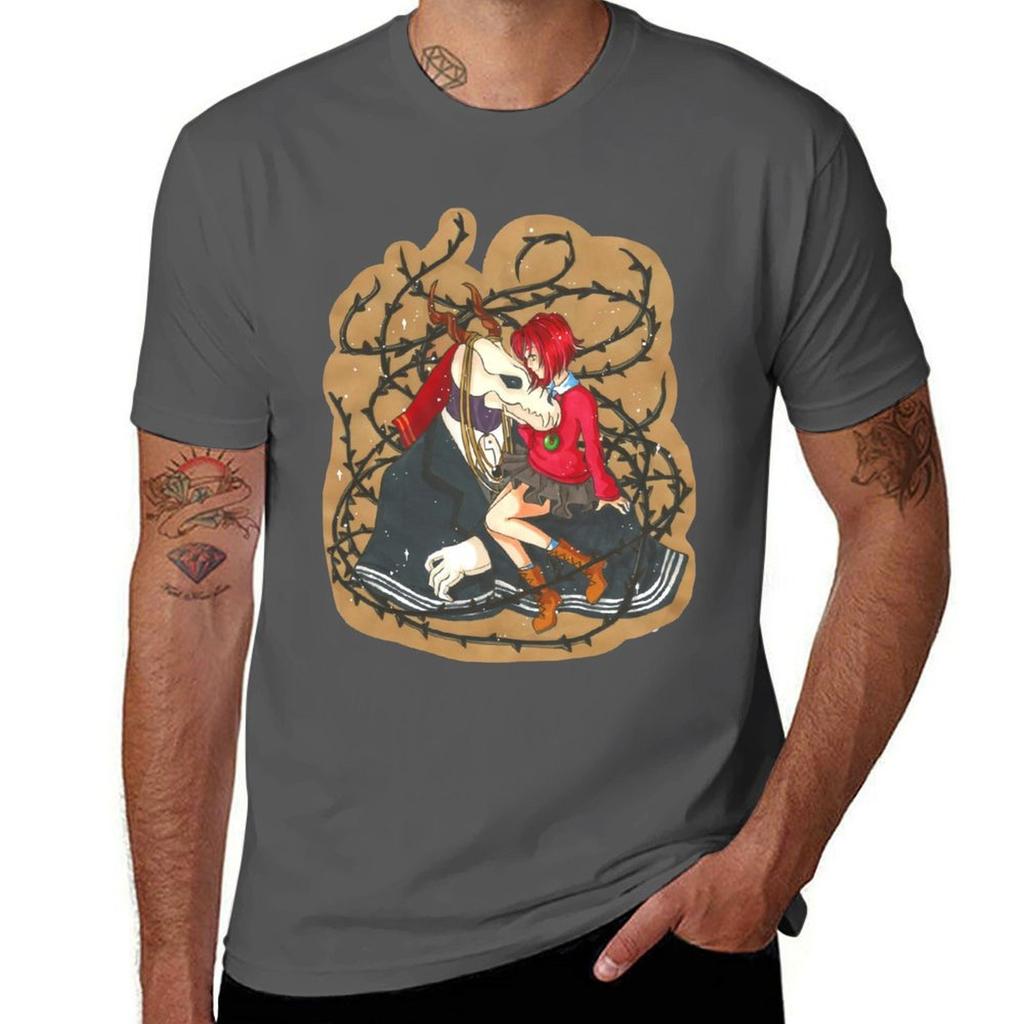 The Ancient Magus' Bride T-shirt Mjukt Grepp Basic Bomull T-shirt