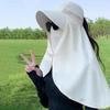 Wide Brim Mountaineering Hat Detachable Mask Women Sun Hat Simple Shawl Fisherman Hat  Camping