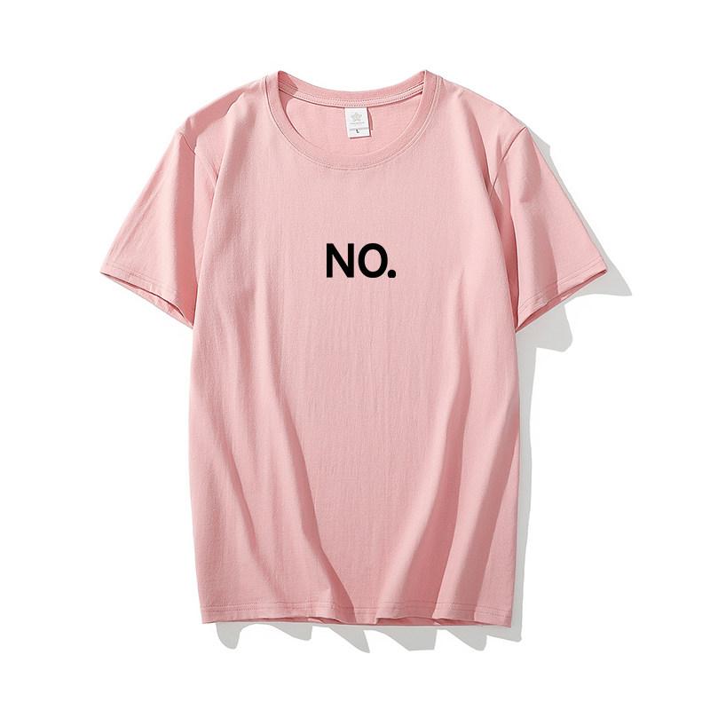 NO Minimalist Text Graphic Tee for Unisex Breathable 100 Cotton Perfect for Summer Streetwear Trendy Simple StateUnisext Style