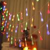 Ghirlandă Luminoasă LED Picături de Apă Impermeabilă Decor Exterior Alimentată cu Baterii Lumini de Zână Crăciun Nuntă Petrecere Grădină