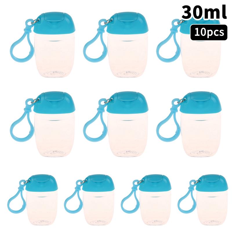 10 Pcs 30Ml Mini Soap Dispenser Container Diy Portable Refillable Bottles With Hook Hand Sanitizer Cosmetics Container Outdoor
