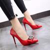 Fashion 2024 Fashion Sexy Women Pumps New Pointed Toe Shallow Mouth Red Bottom High Heels Women Office Black Heels Plus Size 10CM