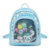 New Children's Pu Backpack Kindergarten Girl Cute Cartoon Small Schoolbag Quicksand Small Backpack