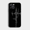 Cyber Sigil Kruislijn Telefoonhoesje Voor iPhone 16,15,14,13,12,11 Plus,Pro Max,XS,X,XR,SE,Mini,8,7,Zachte Siliconen Zwart Hoesje