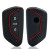 Siliconen Auto Sleutel 3 Knoppen Sleutelhoezen Cover Bescherming Voor VW Golf 8 Mk8 GTI GTD R ID3 ID4 ID.4XCROZZ ID.6X 2020 2026 Accessoires