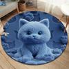 Furryanimals Round Area Rug,Carpet Rug for Living Room Bedroom Sofa Playroom Decor,Non Slip Floor Mat