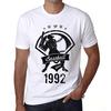 Herren Vintage T-Shirt Grafik T-Shirt Baseball seit 1992 Weiß