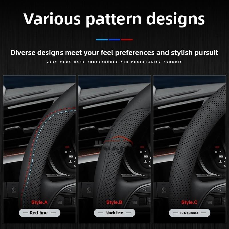 Car Leather Steering Wheel Cover for Volvo XC90 S90 XC60 V90 V60 B4 B5 B6 T4 T5 T6 T8 D4 D5 2012 -2025 Auto Accessories