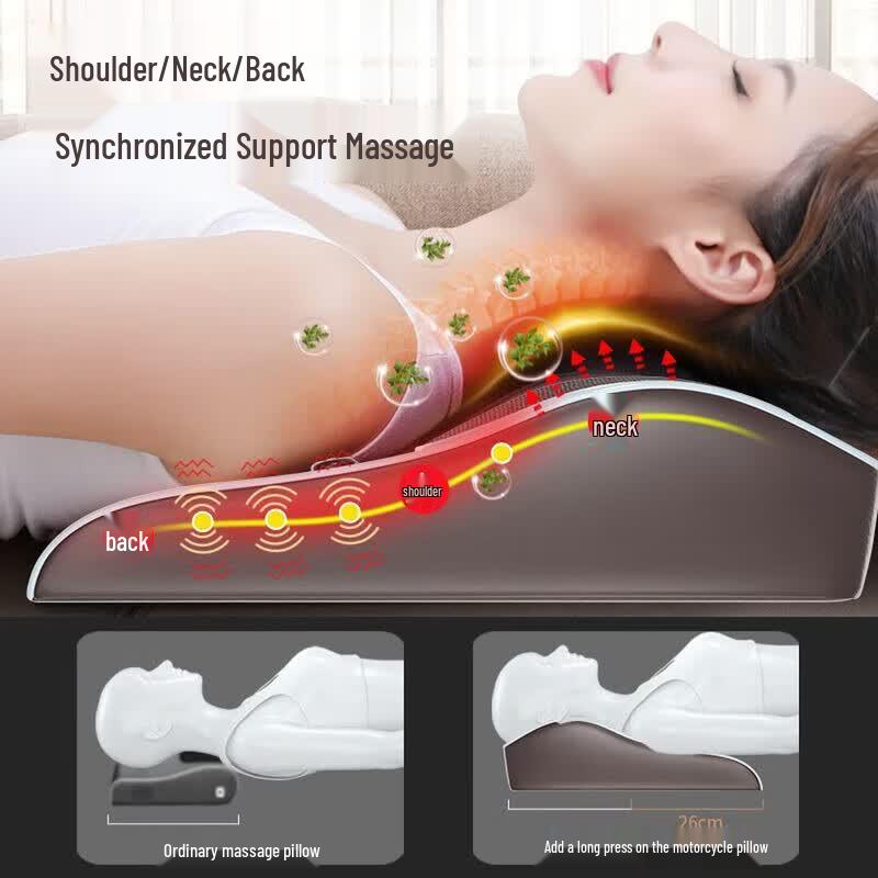 Aux Neck Shoulder Waist Back Massage Cushion CN Plug (adapter Included)