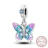 Charms Original Copper Colored Butterfly Insect Pendant Beads Fit Bracelet Women Jewelry Diy Fine Gift Accessory