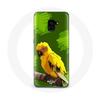 Case for Samsung Galaxy A8 Plus Yellow Parakeet Birds Green Background