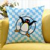 Cartoon Cute Pingu Penguin Various Sizes Square Pillow Case For Car Home Bedchamber Decor