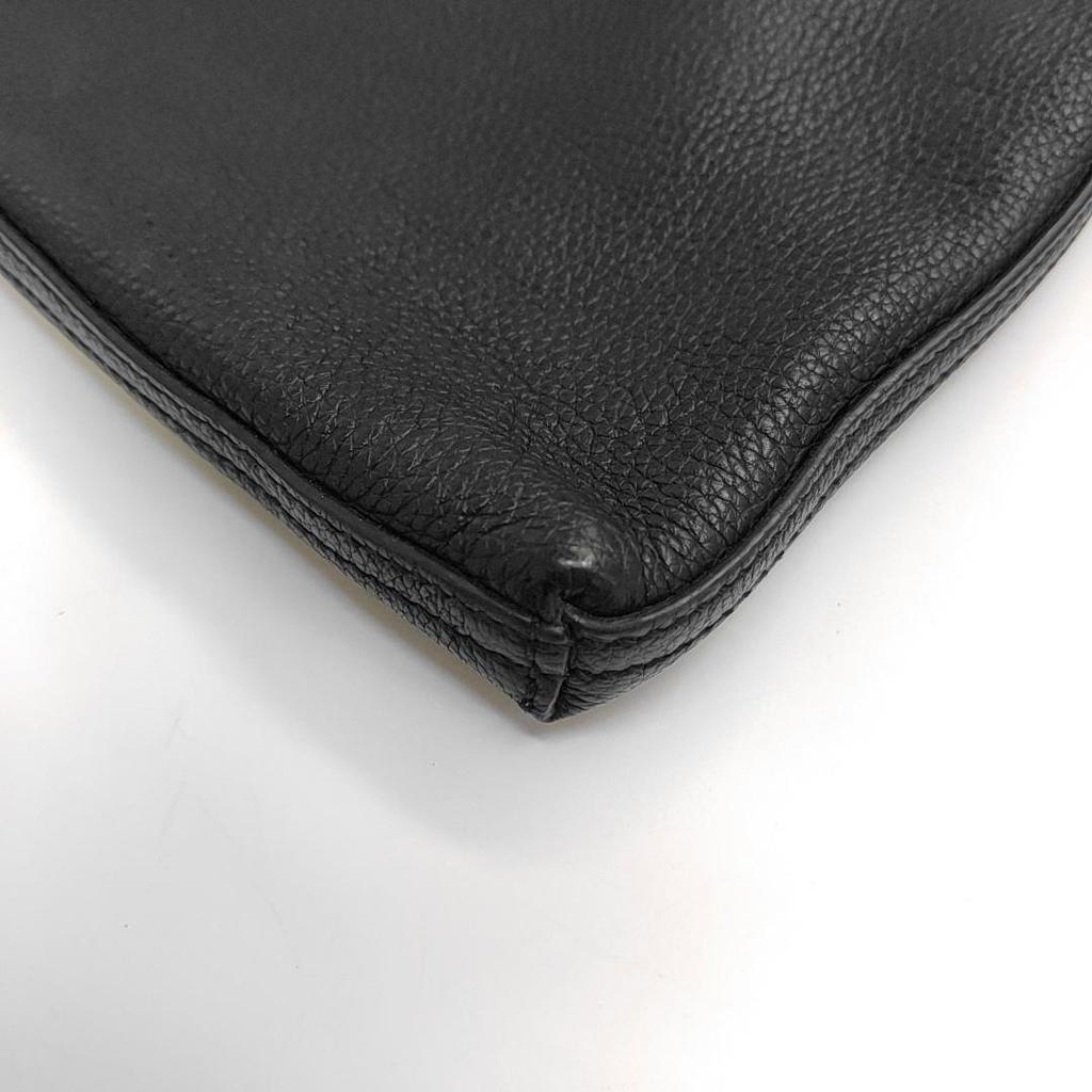 [Pre-Owned] Print Vintage Logo Leather Clutch Bag Medium - Very Good #EBPYF