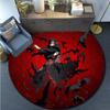 Cartoon Naruto runder Teppich für Wohnzimmer, Schlafzimmer, rutschfeste Bodenmatte