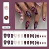 Nail Patch Three-dimensional Peach Blossom False Nail Cat Claw Smudge Removable Nail Wearing Nail  Patch 30 pieces