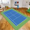 Modern Floor Carpet Home Decor Tennis Court Top View Badminton Field Graphic Square for Tennis Court Area Rug Play Mat