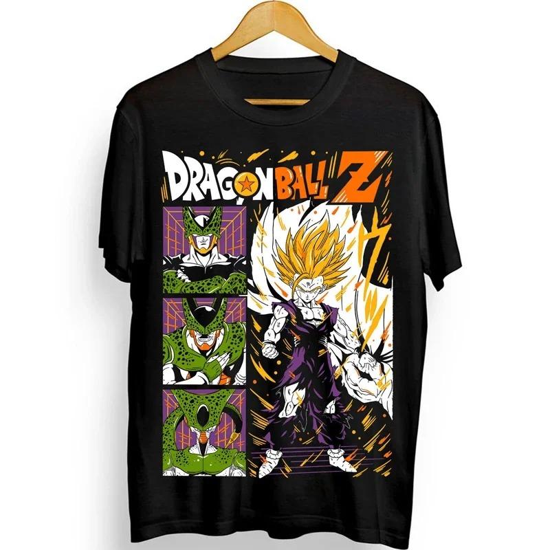 Dragon Ball Z Herren Damen Herren Son Goku T-Shirts Vegeta Oversized 100% Baumwolle Kleidung Lustiges Kurzarm Rundhals T-Shirt Neue Ankunft T-Shirts