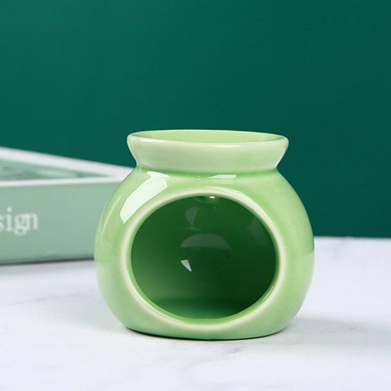 Essential Oil Burner Small Ceramic Tealight Candle Holder Scented Wax Melt Warmer Desk Aromatherapy Diffuser for Home Fragrance Decor
