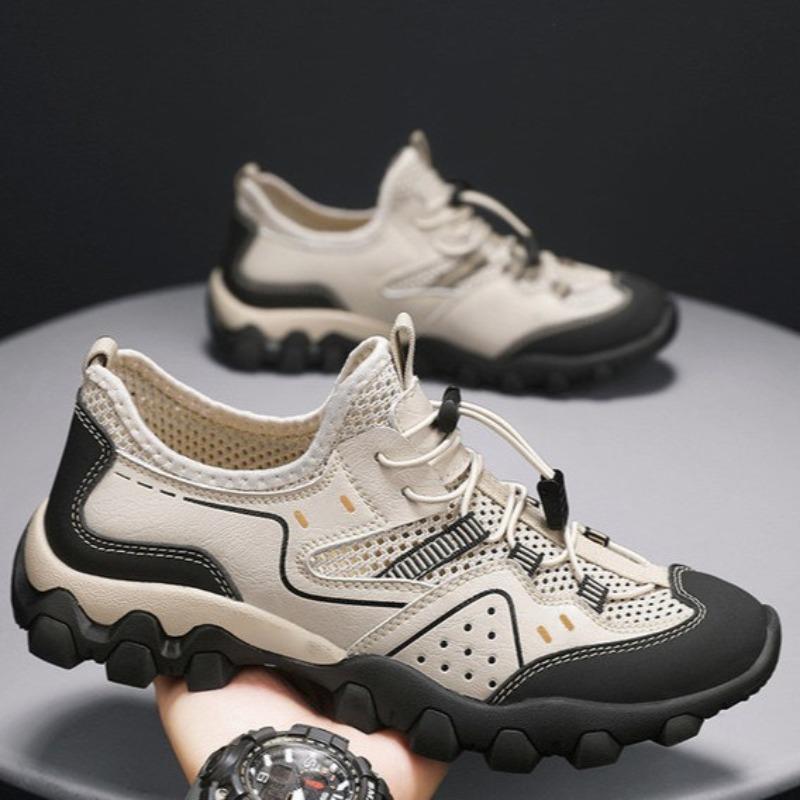 Herenschoenen lente ademend holle casual streamschoenen heren one-pedal lichtgewicht antislip buitensportschoenen