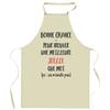 Tablier de cuisine - Joëlle ça n'existe pas - Coton résistant - Impression France - Liens ajustables