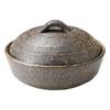 Marui Pottery Iga Ware Hechimon Small Pot Black Persimmon MR-3-3525
