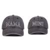 MAMA MINI Buchstaben Bestickte Baseballkappe Familienhüte Outdoor Verstellbar Sonnenschutz Freizeit Hut Frühling Herbst Reise Tourismus Strandurlaub