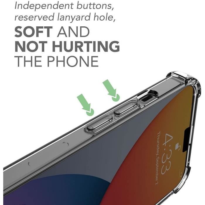 Protective Case - PROSHOP - for iPhone 13 Pro Max - Shockproof - Silicone - Transparent