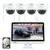 SOVMIKU 5 megapixel domecamera set van 3TB waterdicht bewegingslicht audio AI bewegingscamera stroomvoorziening audio lichtgevend nachtkleur 4,