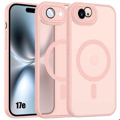 Case for iPhone 17th, with Magnetic Ring and Shockproof Camera Protection - Pink