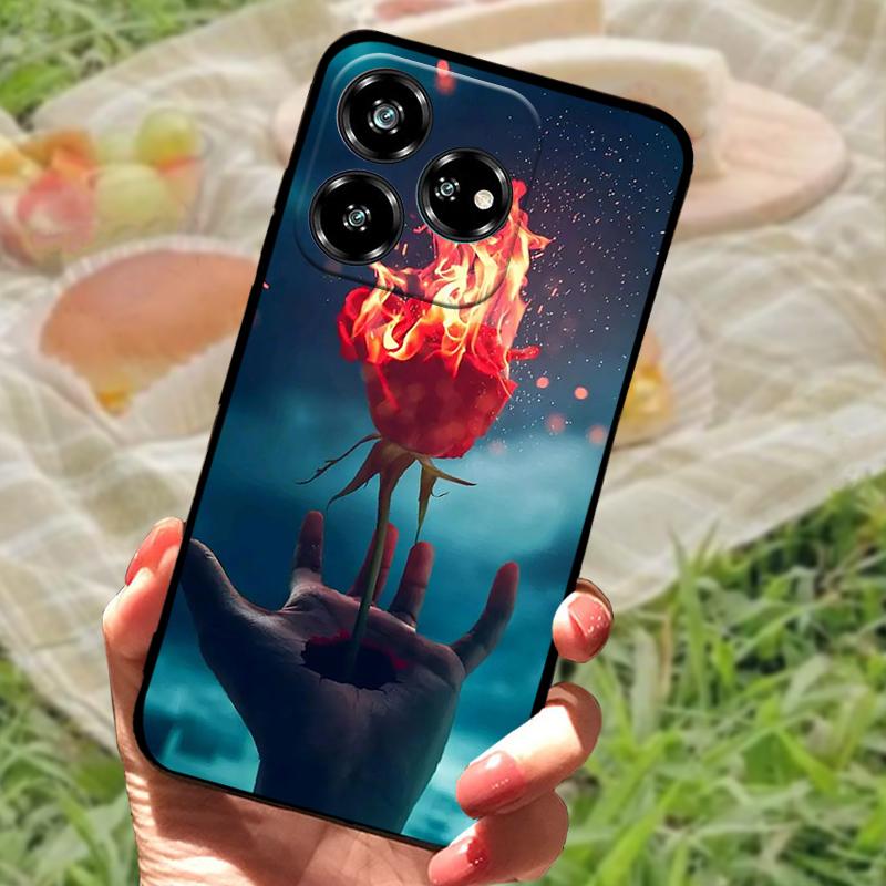 For ZTE Blade V60 Coque Case Nubia V60 Phone Protective Soft Silicone Funda Cover For ZTE Axon 60 4G Z2356 Bumper Fashion Floral