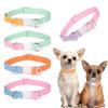 Pet Dog Collar Breathable Sweat-absorbing Contrast Color Collar With Adjustable Buckle Pet Neck