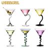 Creative Cocktail Glasses Cups Curved Martini Glass Cup Personalized Curved Martini Glass Goblet Drinkware Bar Home Accessories